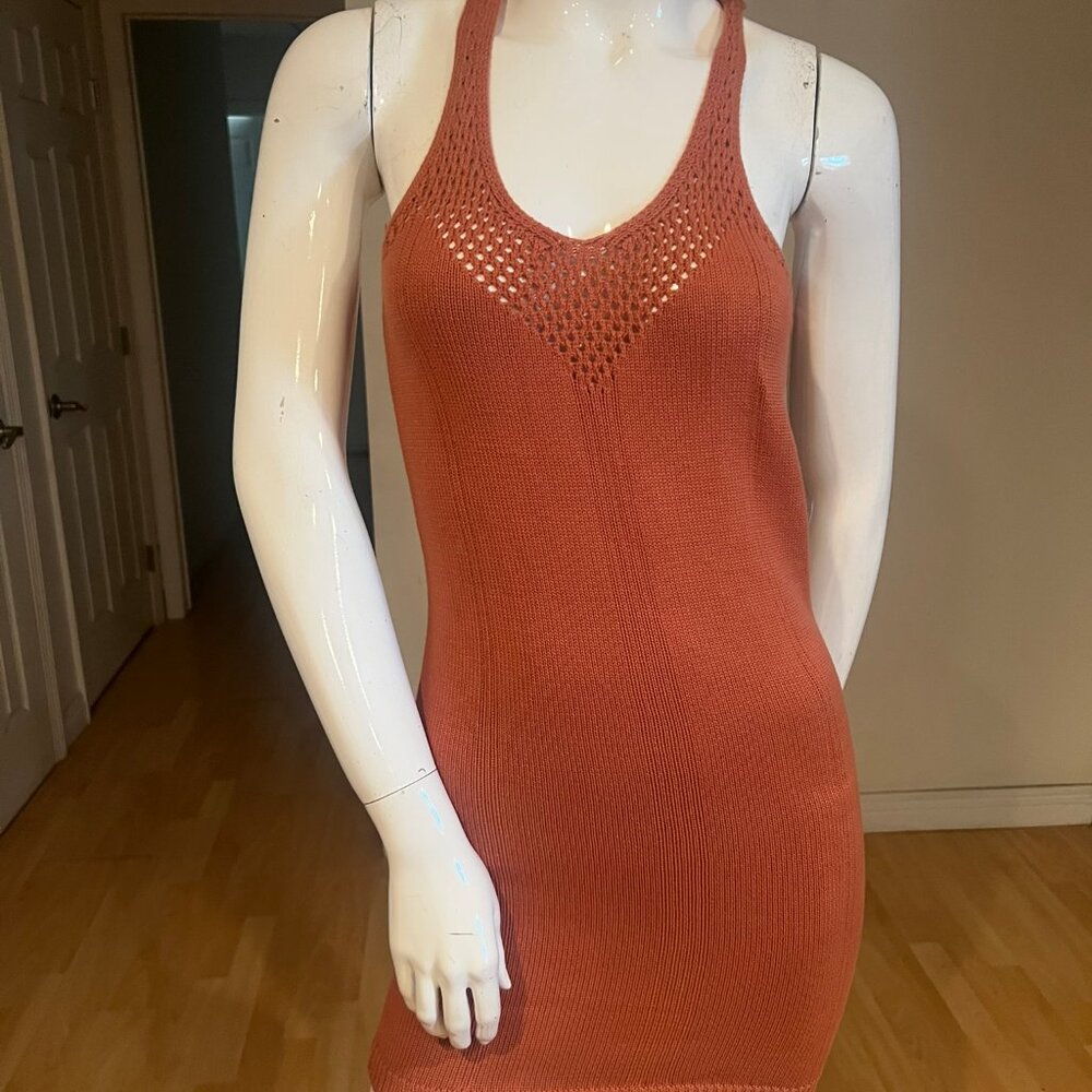 $120 FREE PEOPLE KNOCKOUT SWIT SLIP HALTER DRESS SIZE XS XSMALL